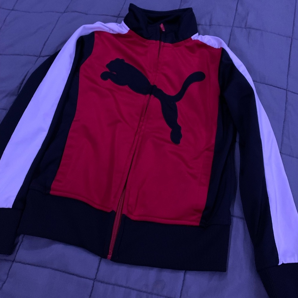 Boys Puma zip up sweater